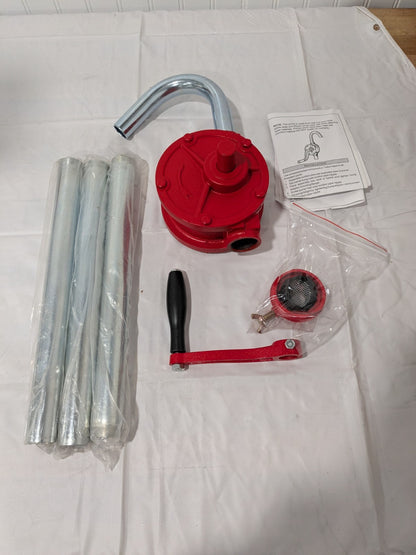 WorkSmart 1" Outlet, Cast Iron Hand Operated Siphon Pump WS-PU-ROTA1-1