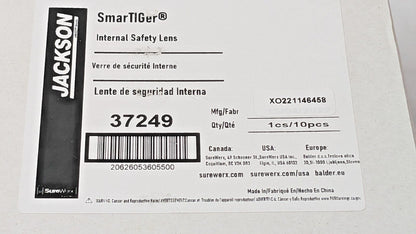 1 CASE OF 100 Jackson Safety SmartTIGer Internal Safety Lens 37249