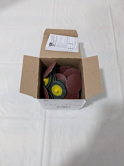 3M Fiber Disc: 2" Disc Dia, Quick Change TR (Type III), 80G Box of 50 7100100999