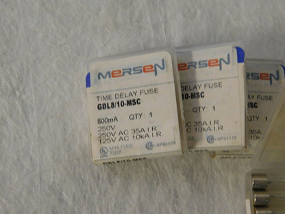 Mersen 250 VAC 0.38 Amp Time Delay Mini Glass Fuse 4 packs of 5 STG3/8-MSC