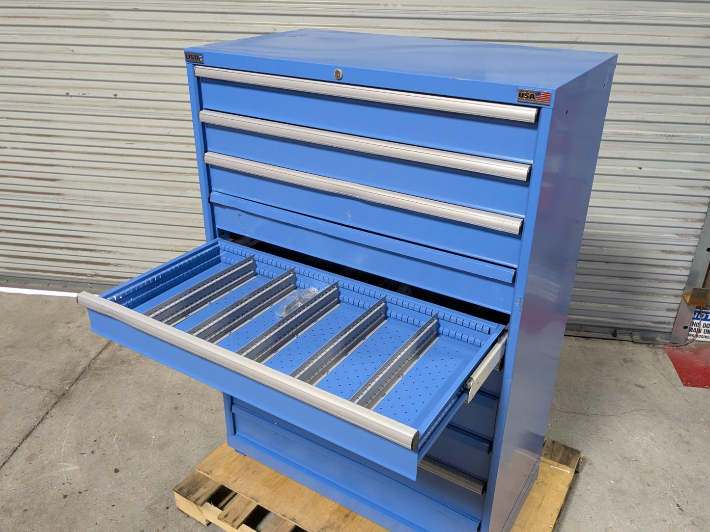 Lista Modular Storage Cabinet 10 Drawer 59 x 40 x 22 Steel Blue  SCRATCH N DENT