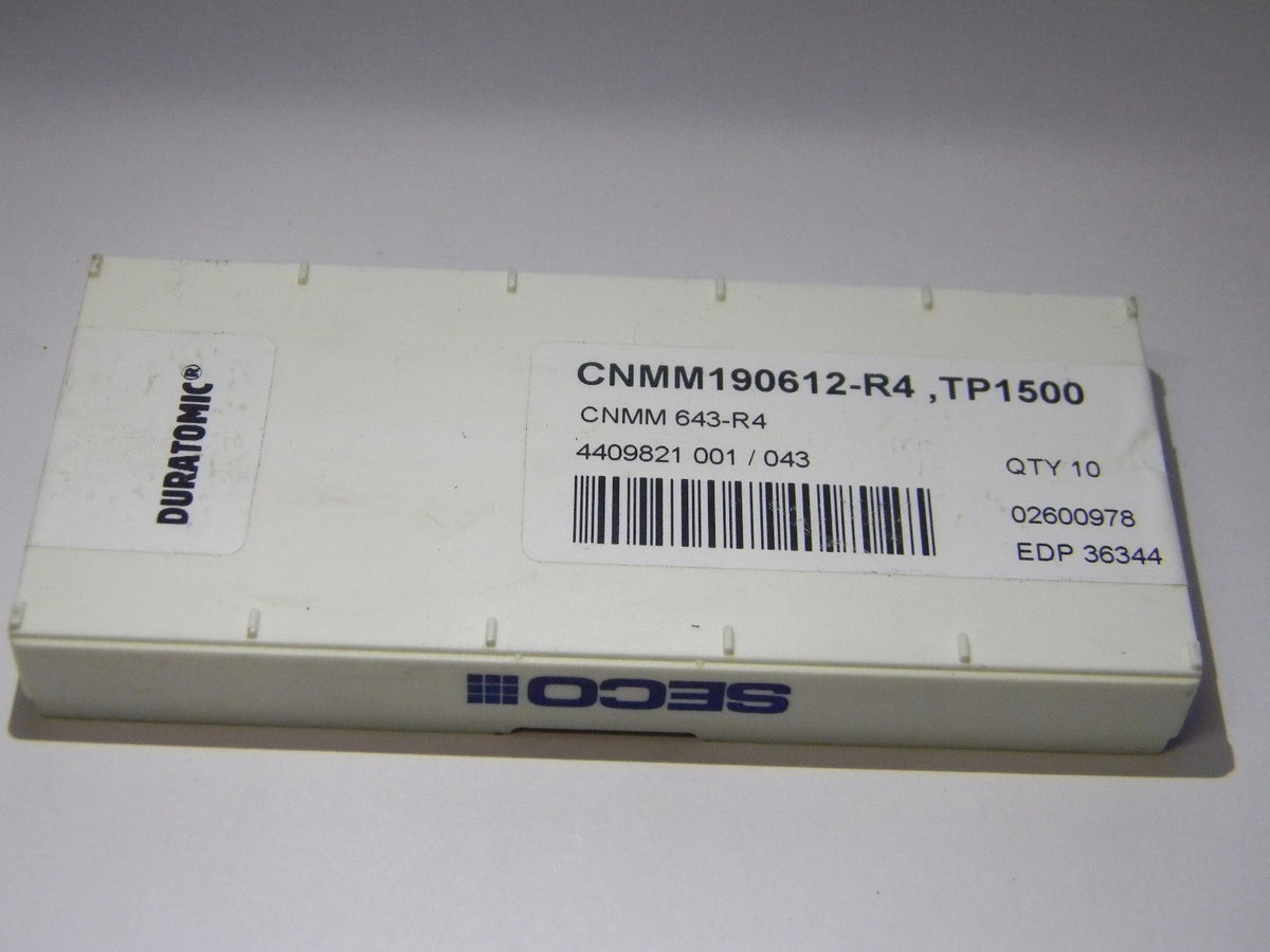 Seco Carbide Turning Inserts CNMM643 R4 Grade TP1500 Box of 10  36344