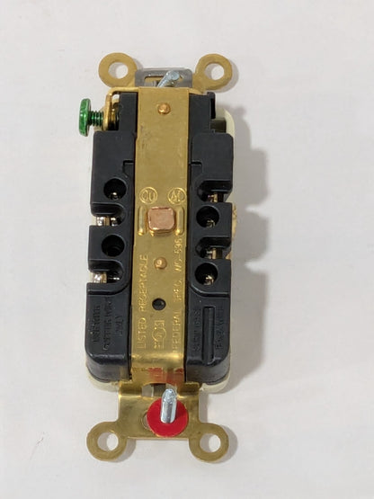 Hubbell Straight Blade Duplex Receptacle: NEMA 5-20R, 20 Amps HBL5352I