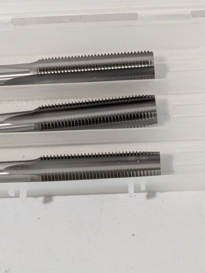 Hertel 3 Pc Tap Set: 1/2-20 UNF, 4 FL, High Speed Steel, Bright Finish 02385391