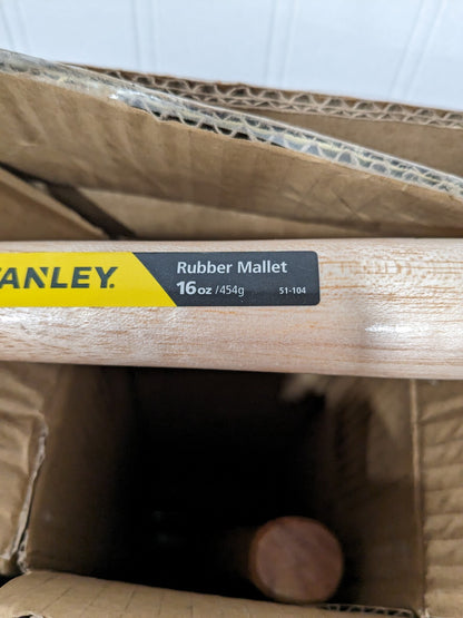 STANLEY 1 Lb Head Stanley Rubber Mallet 13-1/2" OAL Qty 4 51-104