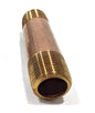 MERIT BRASS Pipe Nipple   1/2" NPT Thread   3" OAL   2108-300