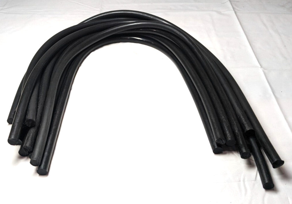 Polyurethane Rods  2' Long  3/8" Dia  30 A  Black  QTY 11  RBMP3000203