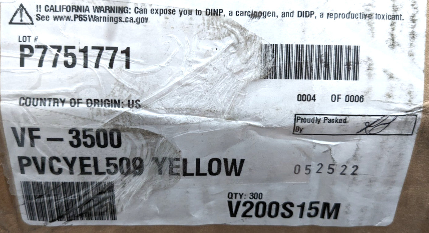 Caplugs Yellow Flange Cap 300pcs 3.5" ID x 4.155" OD Flexible & Round V200S15M