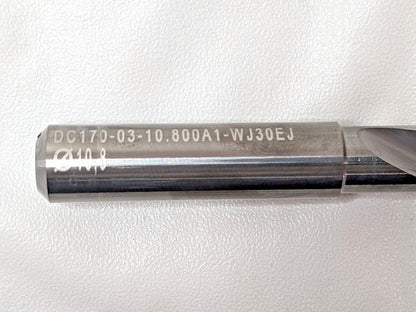 WALTER TITEX Carbide Drill Coolant-Through 10.80 mm Dia DC170-03-10.800A1-WJ30EJ
