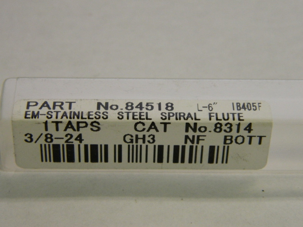 Greenfield Modified Bottoming Tap 3/8-24NF GH3 3FL HSSE EM-SS 84518