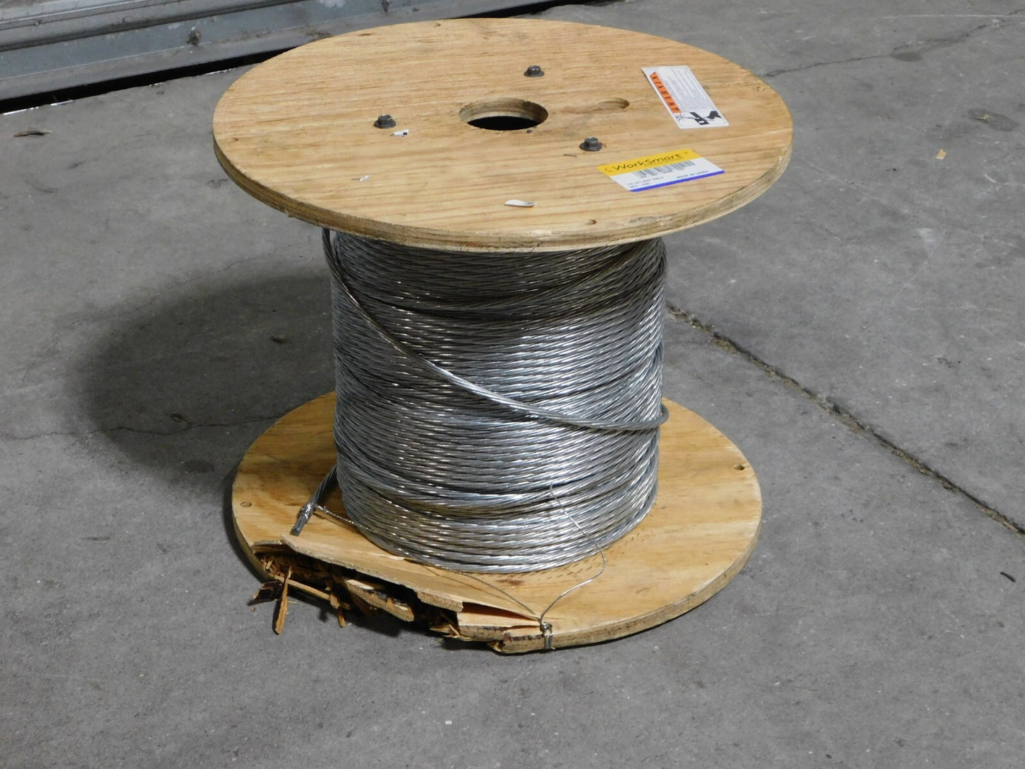WorkSmart 1/4" Diam Aircraft Cable Approx. 350' WS-MH-WIRE-008 DAMAGE