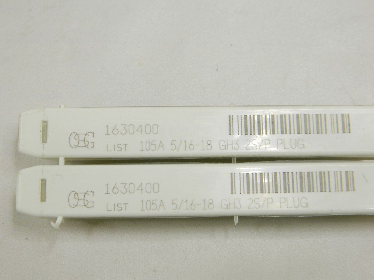 OSG HSS Spiral Point Tap 5/16-18 UNC 3B 2 Flute Bright Finish Qty 2 1630400