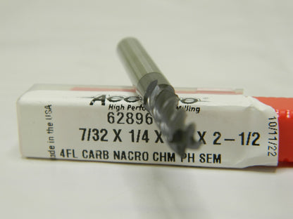 ACCUPRO Corner Chamfer End Mill: 7/32 Dia, 3/4 LOC 4 FL 62896758