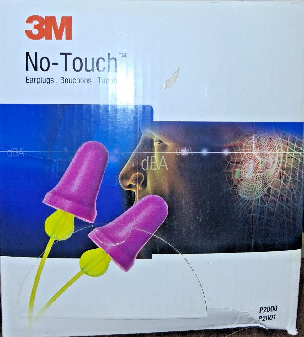 3M Earplugs 29.00 dB Foam Bell Roll Down Corded 100 Pairs per Pack P2001