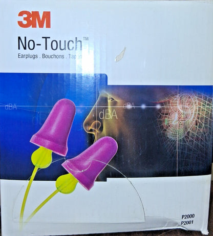 3M Earplugs 29.00 dB Foam Bell Roll Down Corded 100 Pairs per Pack P2001