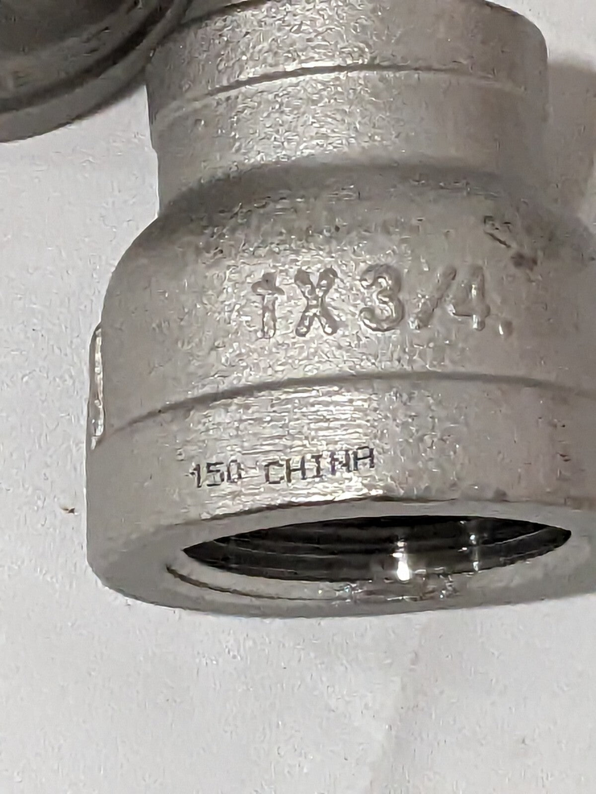 Pipe Reducer: 1 x 3/4" Fitting, 316 Stainless Steel, FNPT x FNPT Qty 5 6RSB
