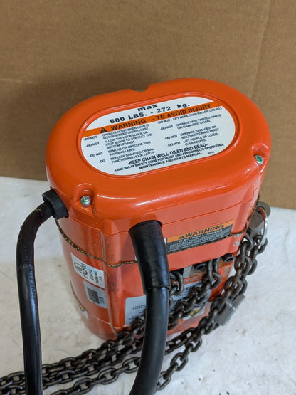 CM Shopstar Electric Chain Hoist 1/2 Ton Capacity 10 Ft Max. Lift 115v 2110