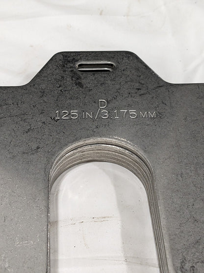 Maudlin Metal Shim Stock: Slotted, 0.1250" Thick, 5" L, 5" W Qty