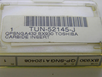 Toshiba Carbide Insert QPSNGA120408 QPSNGA432 BX930 TUN-52145-J  QTY 2