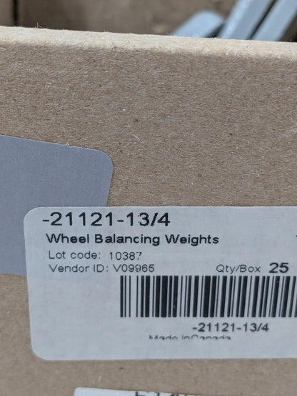 Plombco Wheel Weight: 1.75 oz, TNS Series Box of 25 TS-1.75