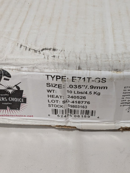 Welder's Choice MIG Welding Wire, 0.0350" Dia Flux Core Gasless E71T-GS 59803163