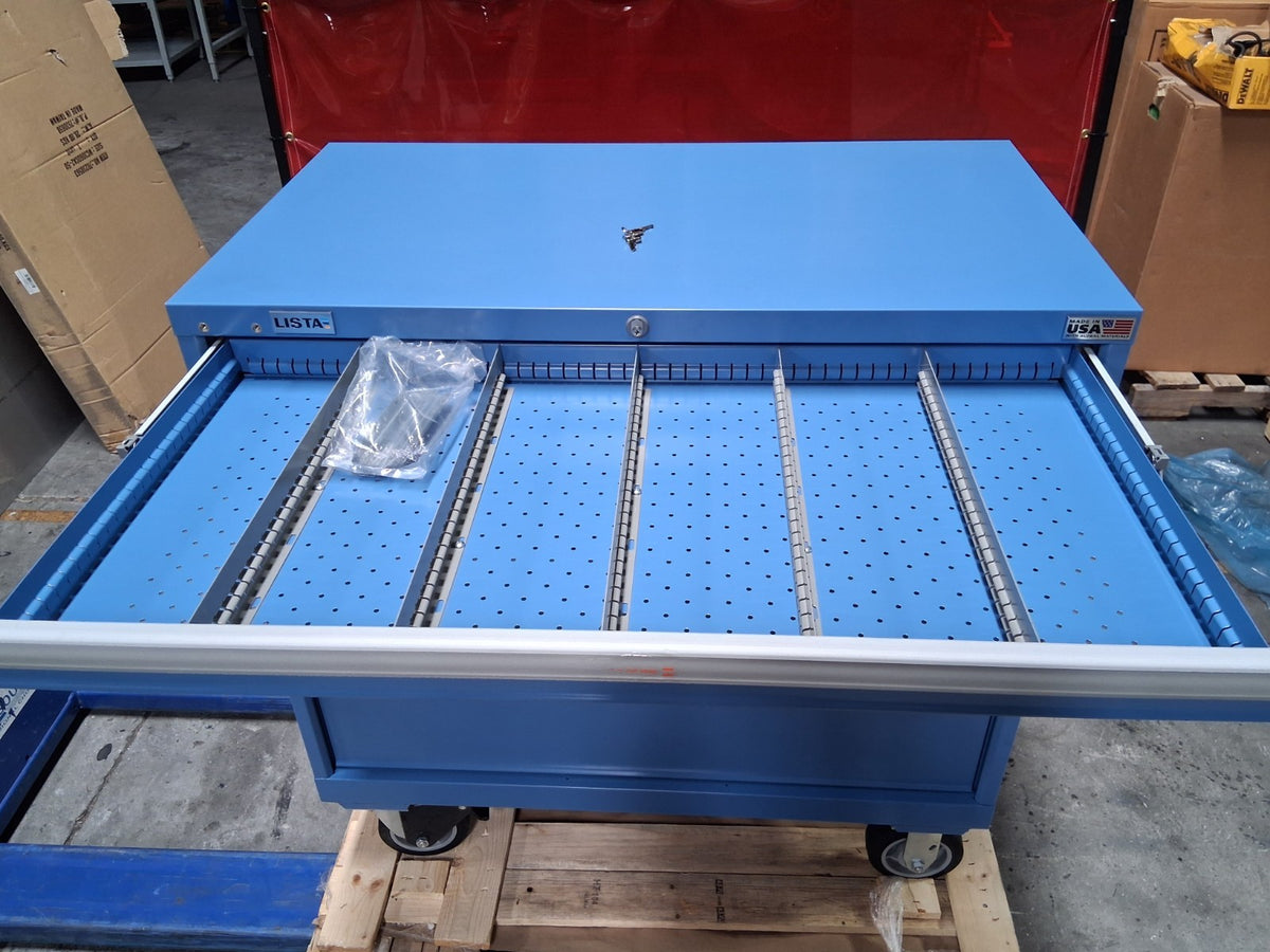 Lista Steel Tool Roller Cabinet 5 Drawers 40-1/4" Wide XSHS07500505MBB