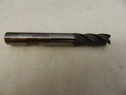 Walter Corner Radius End Mill 3/8" Dia 7/8 LOC 0.015 Radius 4 Fl Carbide 55