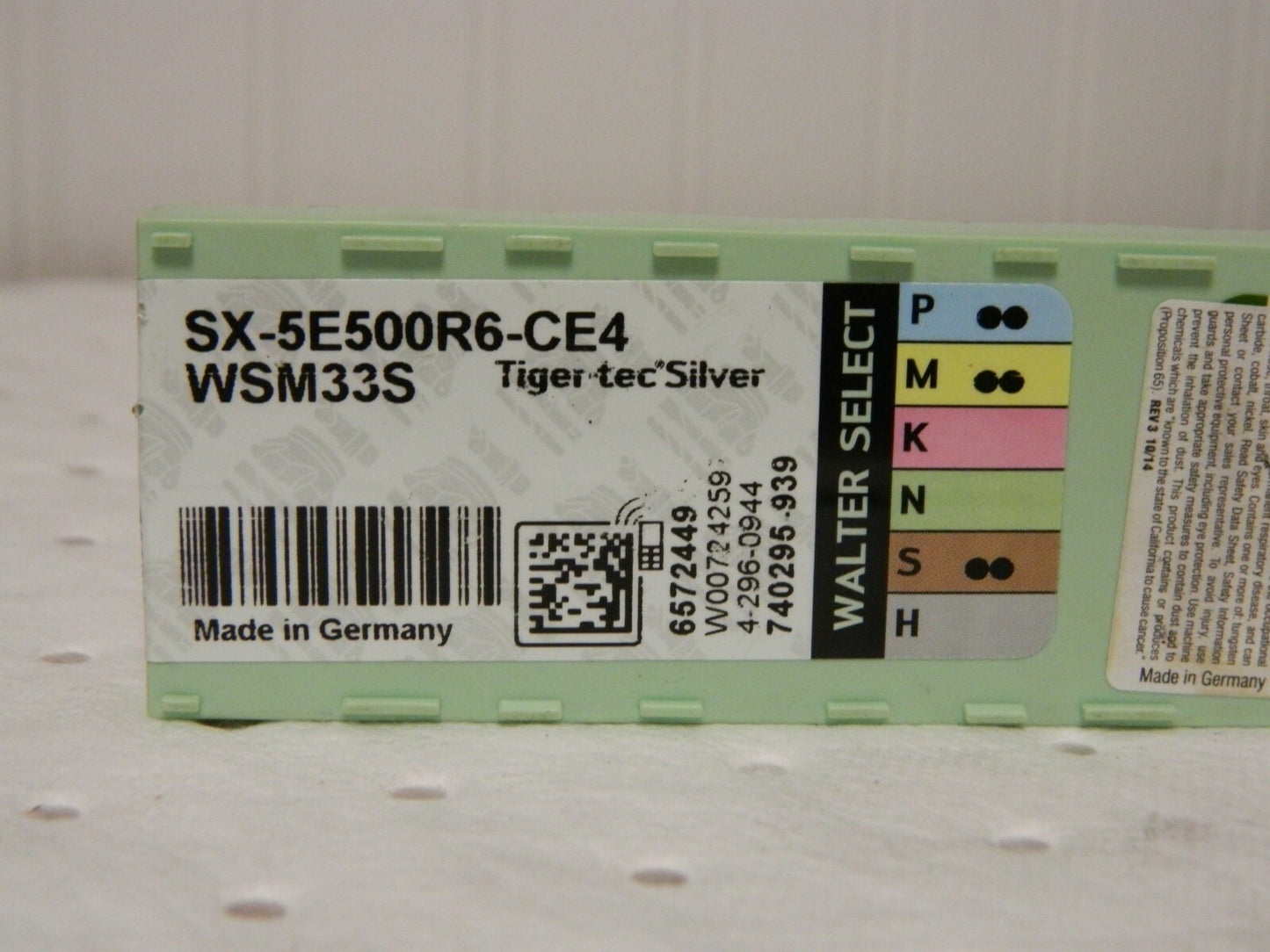 Walter Single Grooving Insert SX-5E500R6-CE4 WSM33S Carbide Qty10 6572449