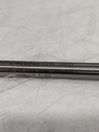 Yankee Chucking Reamer: 27/64" Dia, 7" OAL, 1-3/4" Flute Length 1435-0.4219