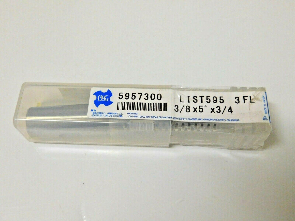 OSG Tapered Square End Mill Cobalt 3/8" x 5º x 3/4" x 5-1/2" OAL