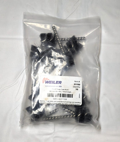 WEILER 1-1/8" POWER TUBE BRUSH .005" STEEL WIRE FILL   10 PCS  21150