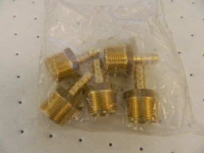 CERROBRASS Barbed Hose Fitting 5pk 3/4 x 3/8 ID Hose, Male Connector P-201A-6E
