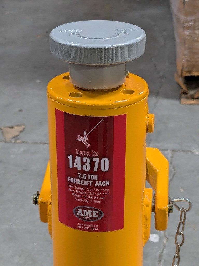 AME Heavy Duty Forklift Jack 7.5 Ton Capacity 2-1/4" to 16-5/8" Height