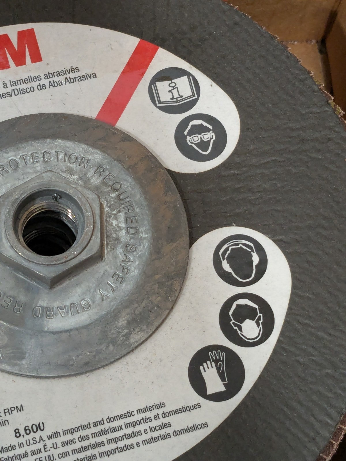 3M Flap Disc: 7" Dia, 80 Grit, Ceramic Alumina, Type 27 Box of 5 7000118486