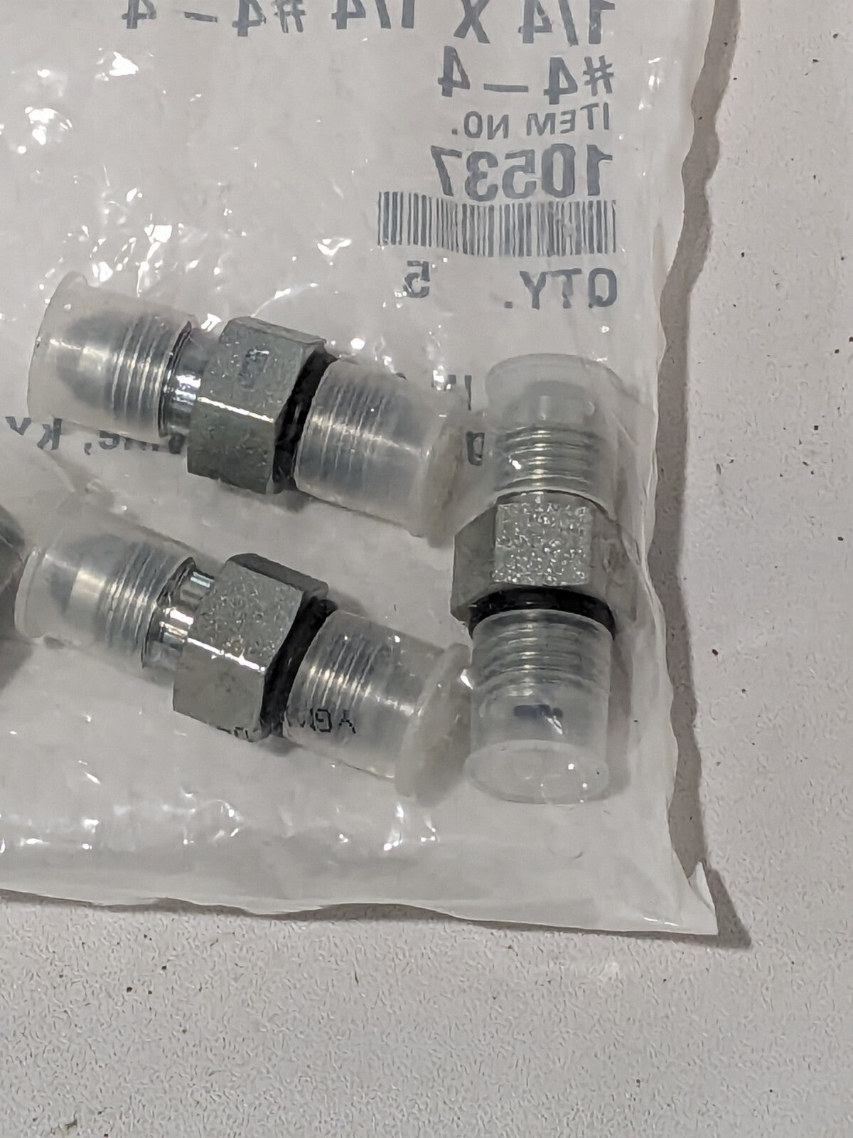 Steel Flared Tube Connector: 1/4" X 1/4" #4-4 Bag of 4 10537