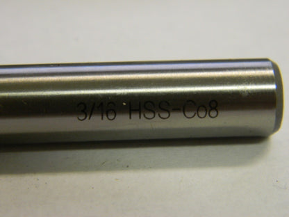 Interstate Cobalt Square End Mill 3/16" x 1/2" 4FL QTY 3  723-3203
