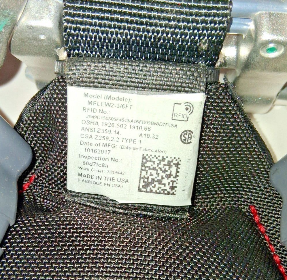Honeywell Miller Spectra Webbing Fall Limiter Carabiner Connector MFLEW2-3/6FT