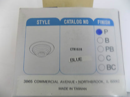 Con-Tech 4" Compressed Blue Glass WT Trim for Low V Recessed Housing CTR1618