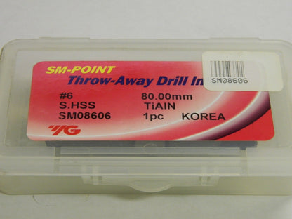 YG1 Throw-Away Drill Insert 80.0mm X 7/16" Cobalt Steel TiAlN SM08606