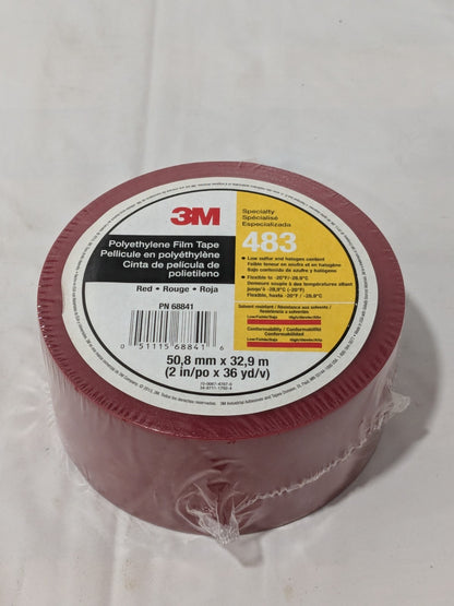 3M Polyethylene Film Tape: 2" Wide, 110' Long, 5.0000 mil Thick 701037