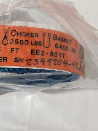 LIFT-ALL Flat Eye & Eye, Type 3 Web Sling: 4' Long, 1" Wide EE2801TFX4