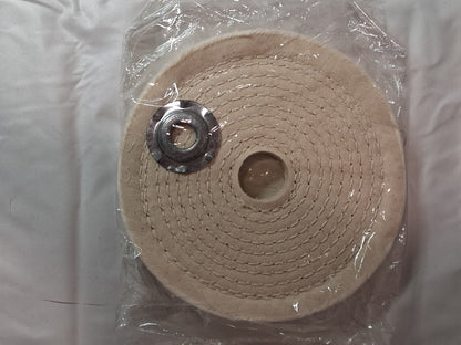 QTY 11 Cotton Muslin Spiral Sewn Buffing Wheel 6" x 1/2" x 1" x 1
