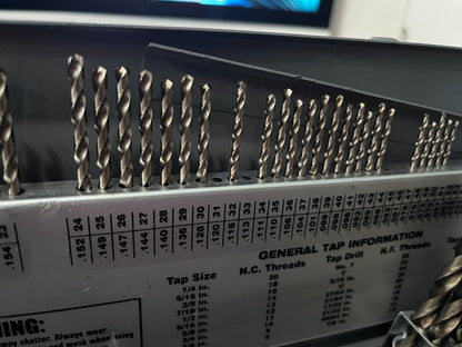 Hertel Jobber Length Drill Bits, 115 Pc, 0.04" Drill Bit Sizes135 INCOMPLETE