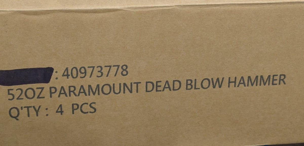 Paramount Dead Blow Hammer 52 oz, Qty 4 PAR-LST221500