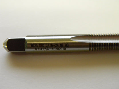Widia 5/16" - 24" UNF 3FL H4 HSS Gun Spiral Point Taps Qty 2 13303