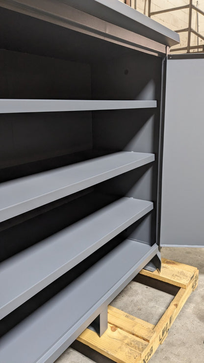 Durham Heavy Duty Job Site Storage Cabinet 3-Shelf 64 x 24 x 62 Scratch N Dent