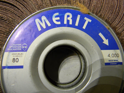 Merit Grind-O-Flex Flap Wheel10"x1.5"x1.75" 80 Grit 4000 RPM Qty-