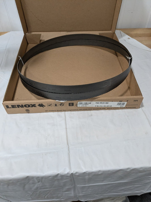 Lenox Welded Bandsaw Blade: 12' 6 Long x 1" Wide x 5 to 8 TPI 87912CLB123810