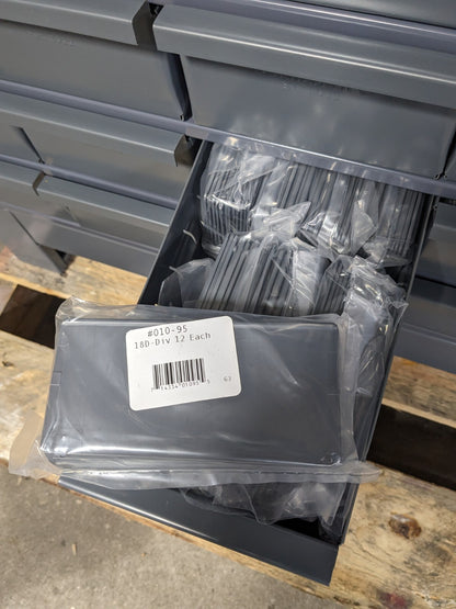 Durham Bin Storage Cabinet 96 Drawer 62 x 34 x 12 Steel Gray SCRATCH N DENT