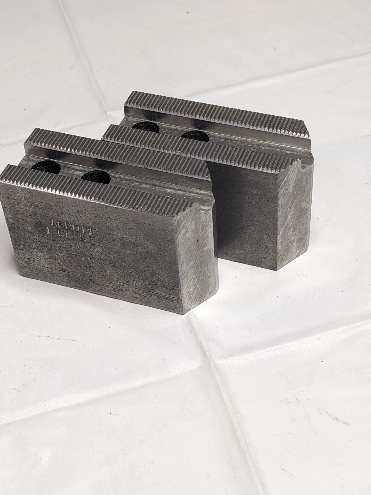 Abbott Soft Lathe Chuck Jaw: Serrated 1-1/4 OAW, 2 OAH, 3 OAL Qty 2 KTT6S1